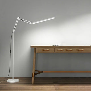 ZOWALA - Adjustable Black Rectangular Metal Floor Lamp Image - 6