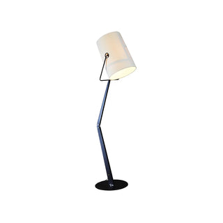 Adjustable Simple Black Barrel Swing Arm Floor Lamp Zawala Image - 6