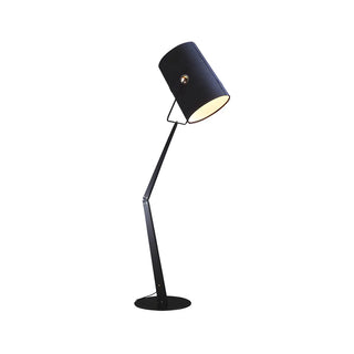 Adjustable Simple Black Barrel Swing Arm Floor Lamp Zawala Image - 7