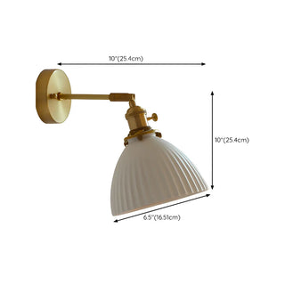 Adjustable Ceramic Shade Cone Brass Reading Wall Lamp Zawala #size