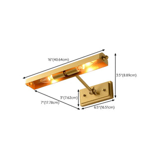 Adjustable Brass Straight Dual LED Vanity Light  Zawala #size
