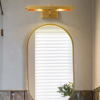 Adjustable Brass Straight Dual LED Vanity Light  Zawala Image - 3