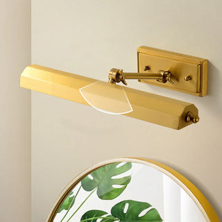 Adjustable Brass Straight Dual LED Vanity Light  Zawala Image - 4