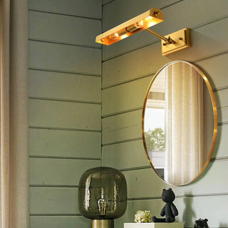 Adjustable Brass Straight Dual LED Vanity Light  Zawala Image - 5