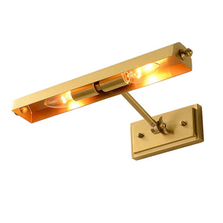 Adjustable Brass Straight Dual LED Vanity Light  Zawala Image - 6
