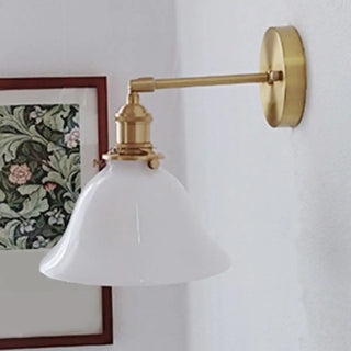 Bedside Adjustable Arm Green Bell Metal Wall Sconce Zawala Image - 10