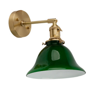 Bedside Adjustable Arm Green Bell Metal Wall Sconce Zawala Image - 5