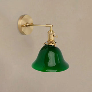 Bedside Adjustable Arm Green Bell Metal Wall Sconce Zawala Image - 6
