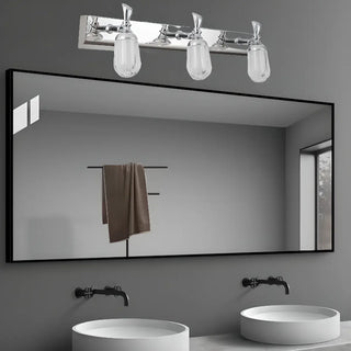 ZOWALA - 3-Light Stainless-Steel Geometric Vanity Wall Light Image - 3