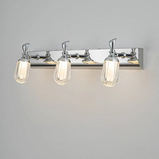 ZOWALA - 3-Light Stainless-Steel Geometric Vanity Wall Light Image - 6