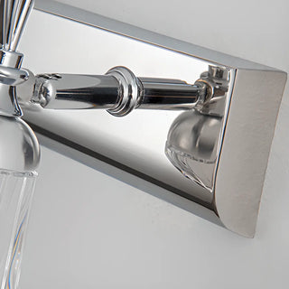 ZOWALA - 3-Light Stainless-Steel Geometric Vanity Wall Light Image - 8