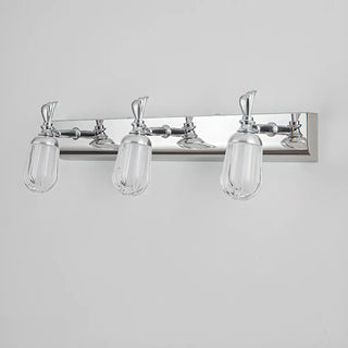 ZOWALA - 3-Light Stainless-Steel Geometric Vanity Wall Light Image - 7