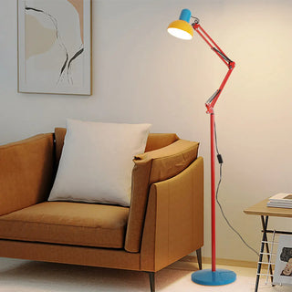ZOWALA - Modern Colorful Swing Arm Dome Floor Lamp Image - 2