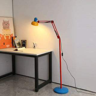 ZOWALA - Modern Colorful Swing Arm Dome Floor Lamp Image - 3