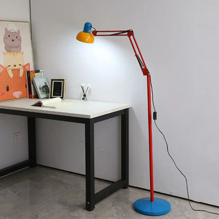 ZOWALA - Modern Colorful Swing Arm Dome Floor Lamp Image - 4