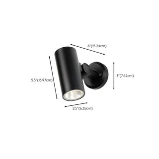 Adjustable Modern Cylinder Exterior LED Wall Sconce Zawala Image - 16