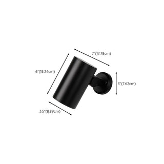 Adjustable Modern Cylinder Exterior LED Wall Sconce Zawala Image - 17