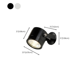 Adjustable Modern Cylinder Exterior LED Wall Sconce Zawala #size