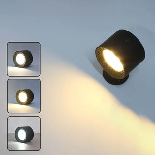ZOWALA - Adjustable Black Cylinder Bedroom LED Wall Sconce Image - 6