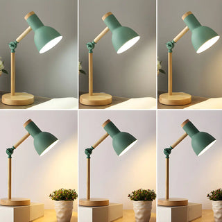 Children's Room Simple Wooden Base Bedroom Table Lamp Zawala Image - 7
