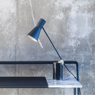 Chic Modern Black Marble Base Cone Shade Table Lamp Zawala Image - 1