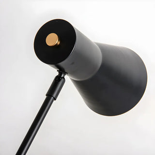 Chic Modern Black Marble Base Cone Shade Table Lamp Zawala Image - 5