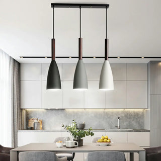 ZOWALA - 3-Light Multi-Color Cone Pendant Light Kitchen Island Image - 1