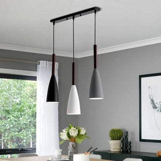 ZOWALA - 3-Light Multi-Color Cone Pendant Light Kitchen Island Image - 4