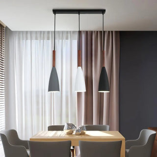 ZOWALA - 3-Light Multi-Color Cone Pendant Light Kitchen Island Image - 5