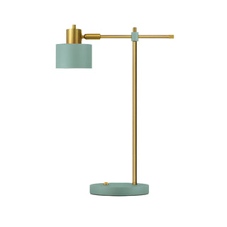 Pink Modern Bedroom Cylinder Metal Shade Table Lamp Zawala Image - 14