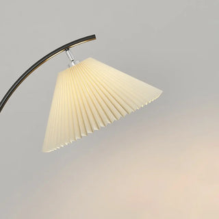 Bedside Adjustable Pleated Side Table Floor Lamp Image - 8