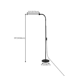 ZOWALA - Music and Reading Adjustable Rectangle LED Floor Lamp #size