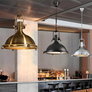 ZOWALA - Industrial Adjustable Chain Metal Bell Pendant Lights Image - 1