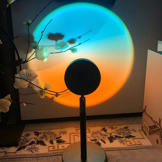 Modern Black Round Bedroom Atmosphere LED Table Lamp Zawala Image - 2