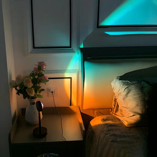 Modern Black Round Bedroom Atmosphere LED Table Lamp Zawala Image - 7