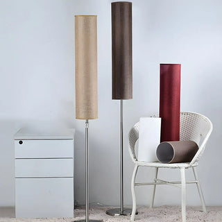 Adjustable Height Red Cylinder Fabric LED Floor Lamp Zawala Image - 11