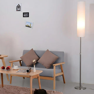 Adjustable Height Red Cylinder Fabric LED Floor Lamp Zawala Image - 12