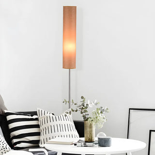 Adjustable Height Red Cylinder Fabric LED Floor Lamp Zawala Image - 13