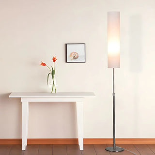 Adjustable Height Red Cylinder Fabric LED Floor Lamp Zawala Image - 14