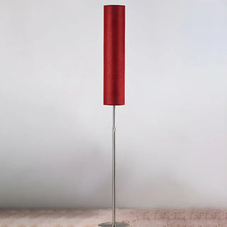 Adjustable Height Red Cylinder Fabric LED Floor Lamp Zawala Image - 16