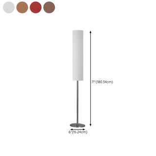 Adjustable Height Red Cylinder Fabric LED Floor Lamp Zawala #size