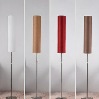 Adjustable Height Red Cylinder Fabric LED Floor Lamp Zawala Image - 3
