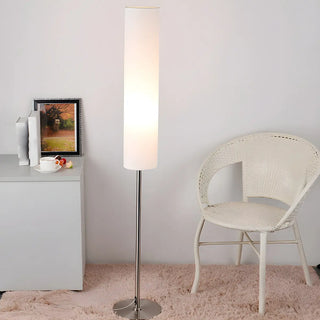 Adjustable Height Red Cylinder Fabric LED Floor Lamp Zawala Image - 4