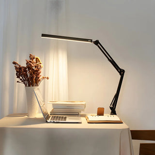 Simple Adjustable Metal Black LED Study Table Lamp Zawala Image - 1