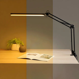 Simple Adjustable Metal Black LED Study Table Lamp Zawala Image - 2