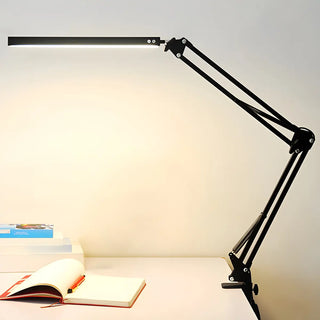 Simple Adjustable Metal Black LED Study Table Lamp Zawala Image - 6