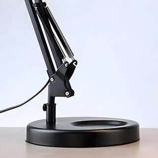 Simple Adjustable Metal Black LED Study Table Lamp Zawala Image - 8