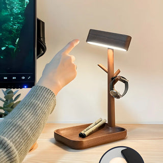 Unique Solid Wood Branch Shape LED Decor Table Lamp Zawala Image - 5