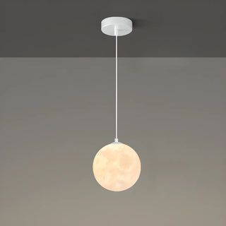 ZOWALA - Contemporary Moon Adjustable Living Room White Pendant Light Image - 4