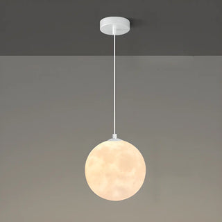 ZOWALA - Contemporary Moon Adjustable Living Room White Pendant Light Image - 5